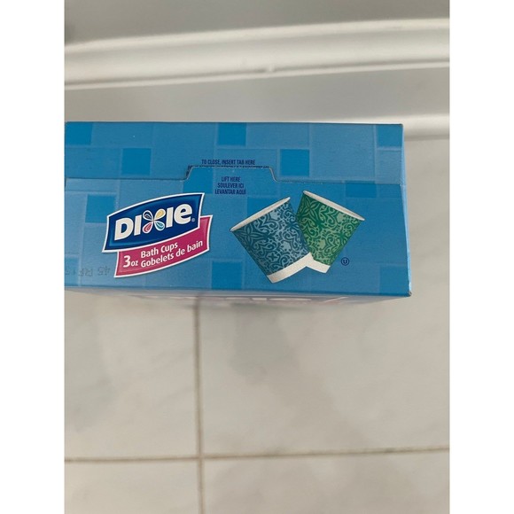 VTG Dixie Bathroom Paper Refill Cups New Sealed Assorted Designs 200 Count 3 Oz - Picture 6 of 7